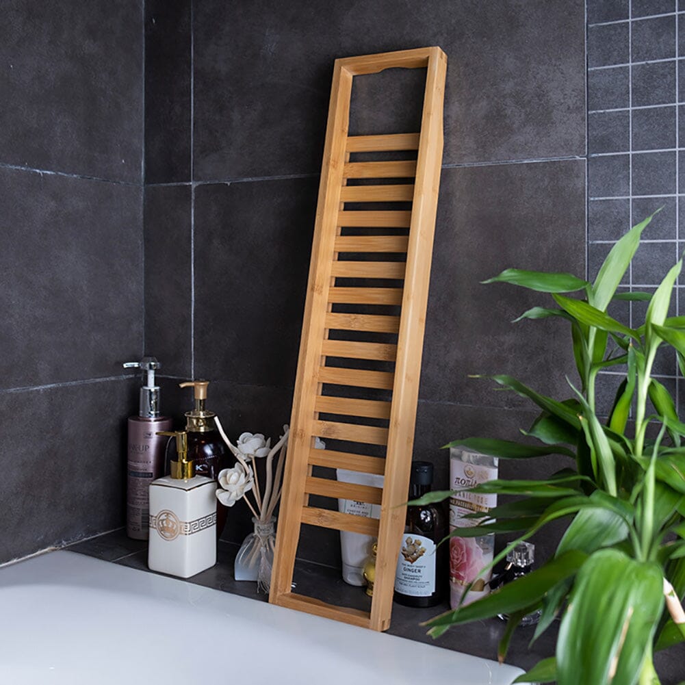 Bamboo Bath Tray for Bathroom Shower Caddies Living and Home