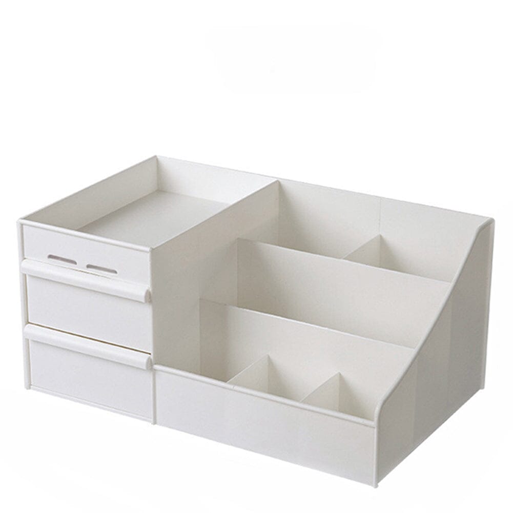 25.2cm W White Multi-Purpose Makeup Storage Box Drawers Organizer Makeup Organizers Living and Home