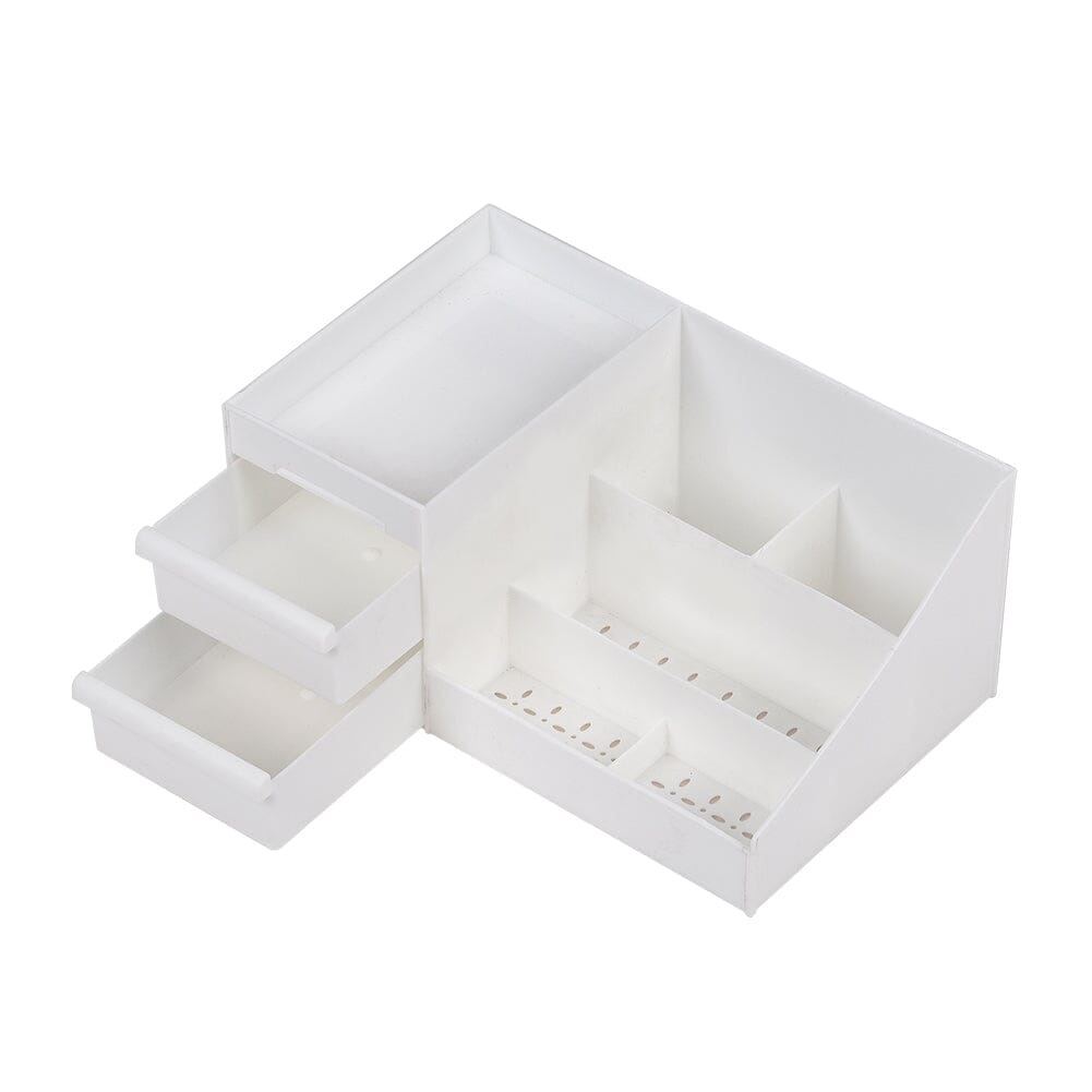 25.2cm W White Multi-Purpose Makeup Storage Box Drawers Organizer Makeup Organizers Living and Home