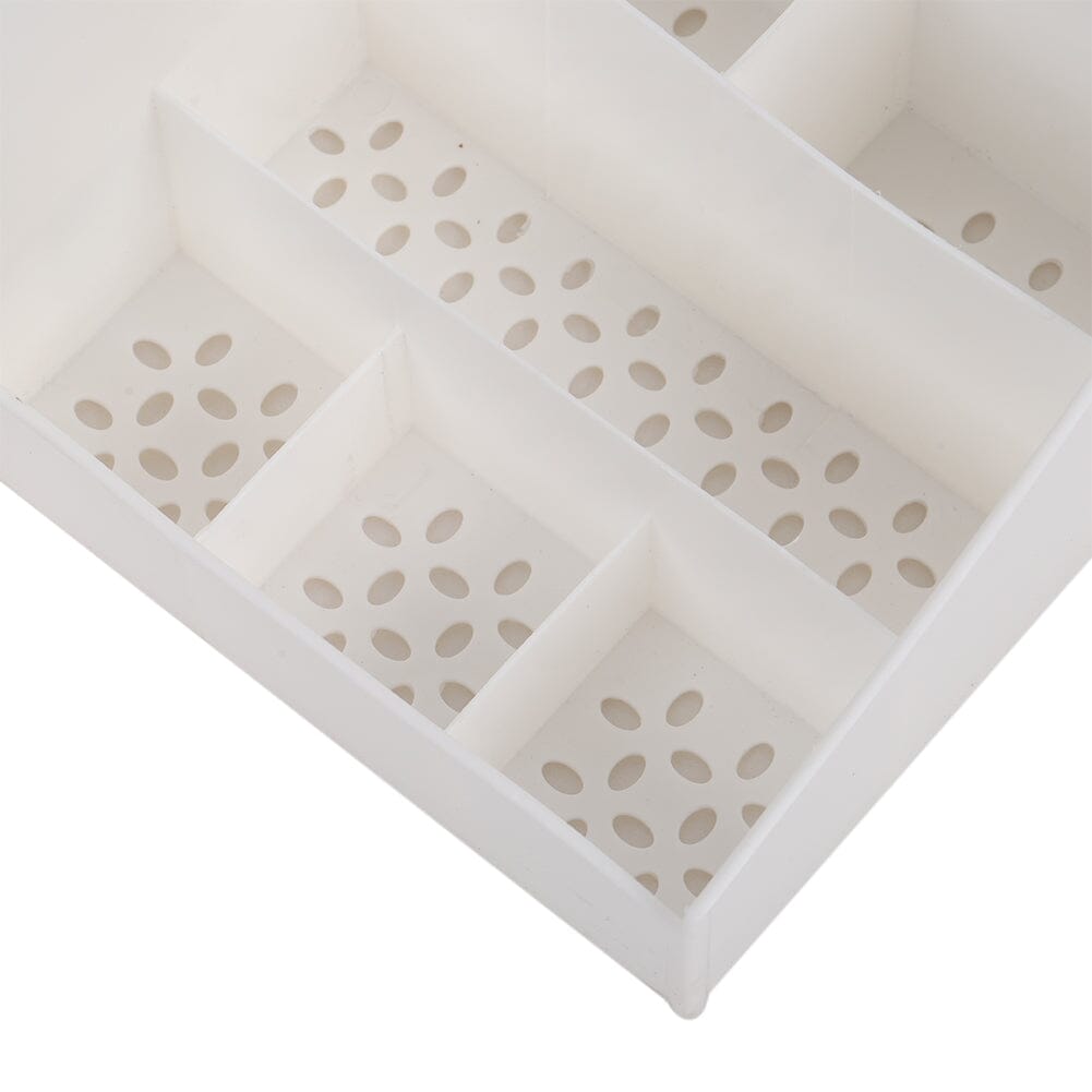 32.3cm W White Plastic Storage Box with Drawers for Makeup Makeup Organizers Living and Home
