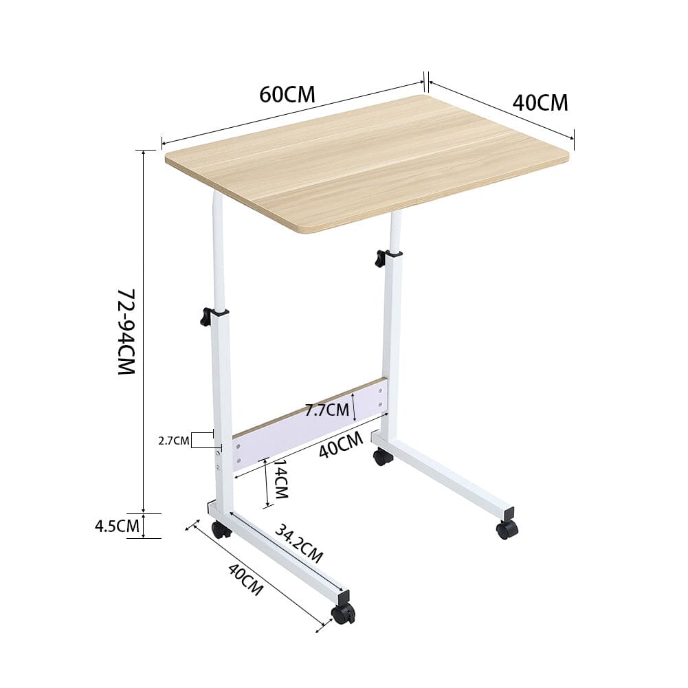 Minimalist Movable Laptop Desk in Maple Wood Finish Living and Home