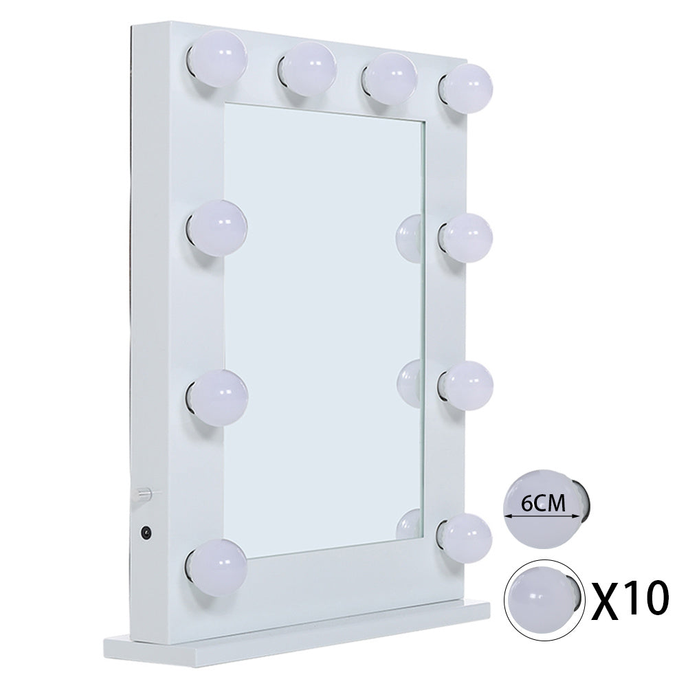 Metal Round Lighted Makeup Mirror for Tabletop Face Mirrors Living and Home