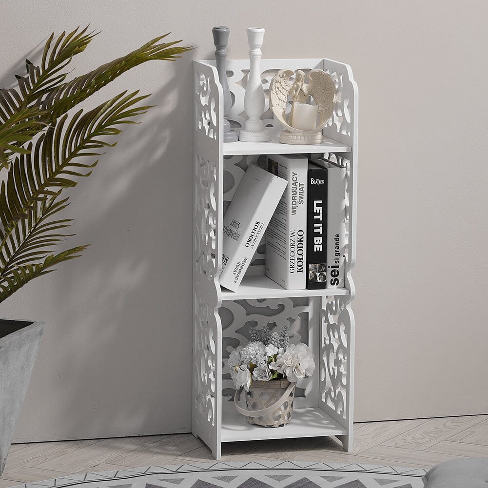 Rustic Small White Storage Display Shelving Unit Shelves & Racks Living and Home