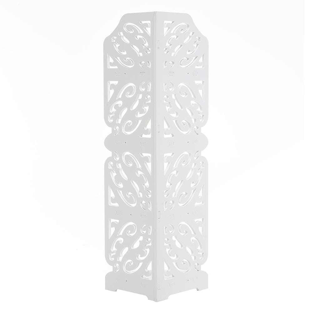 4-Tier White Corner Plant Display Stand Shelves & Racks Living and Home