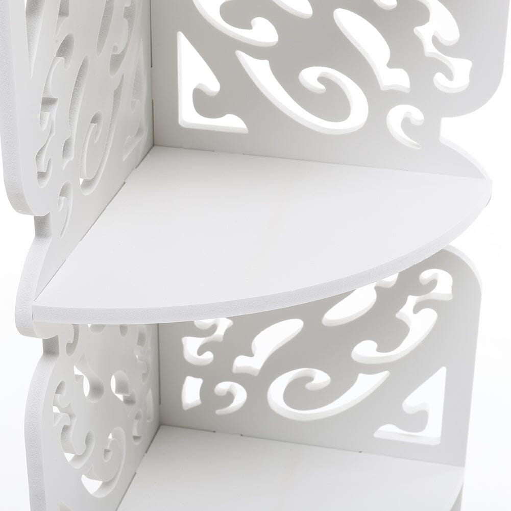 4-Tier White Corner Plant Display Stand Shelves & Racks Living and Home