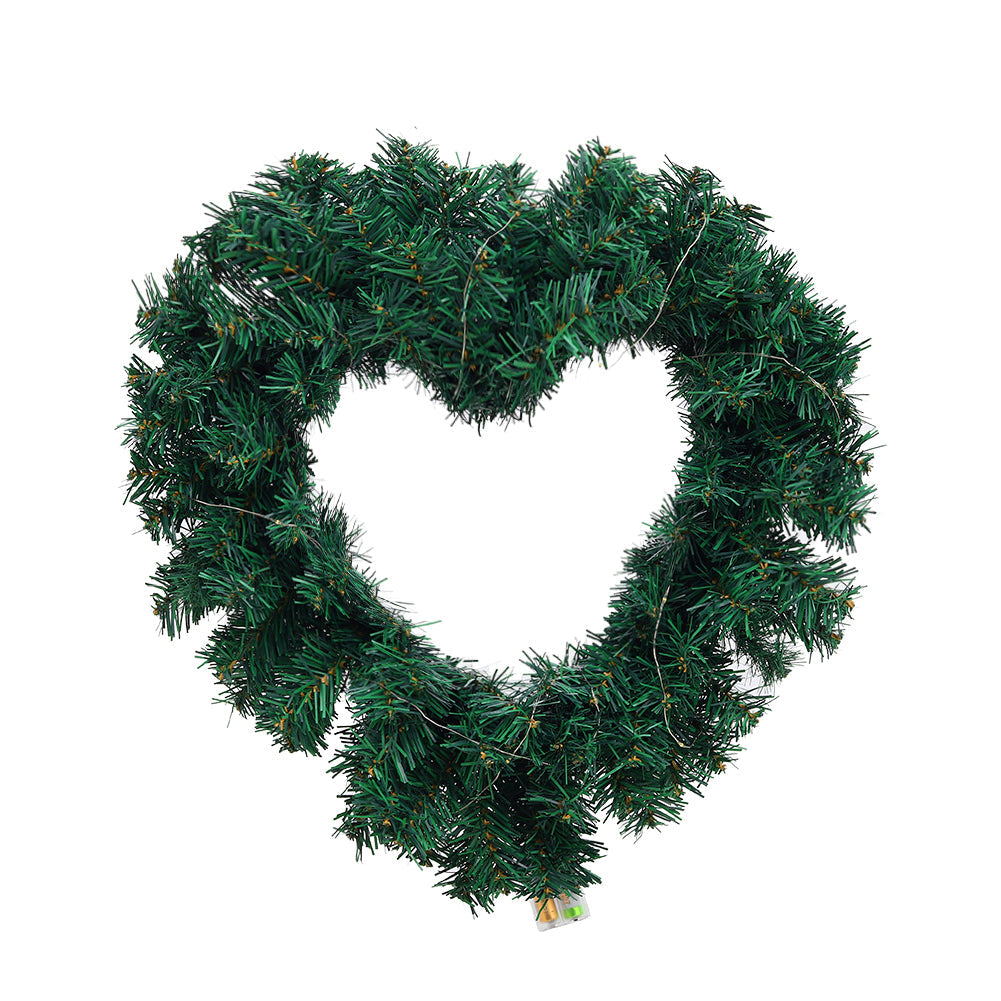Valentine Heart-shaped Garland Artificial Hanging Decor for Christmas Christmas Living and Home