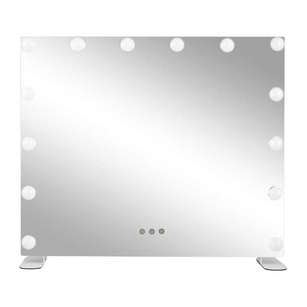 LED Lighted Vanity Mirror with 14 Bulbs for Dressing Room and Bedroom Living and Home