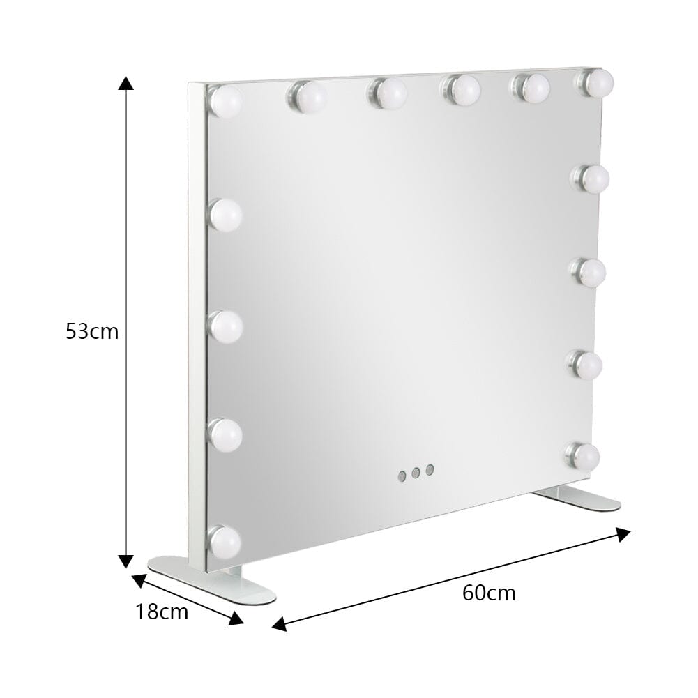 LED Lighted Vanity Mirror with 14 Bulbs for Dressing Room and Bedroom Living and Home