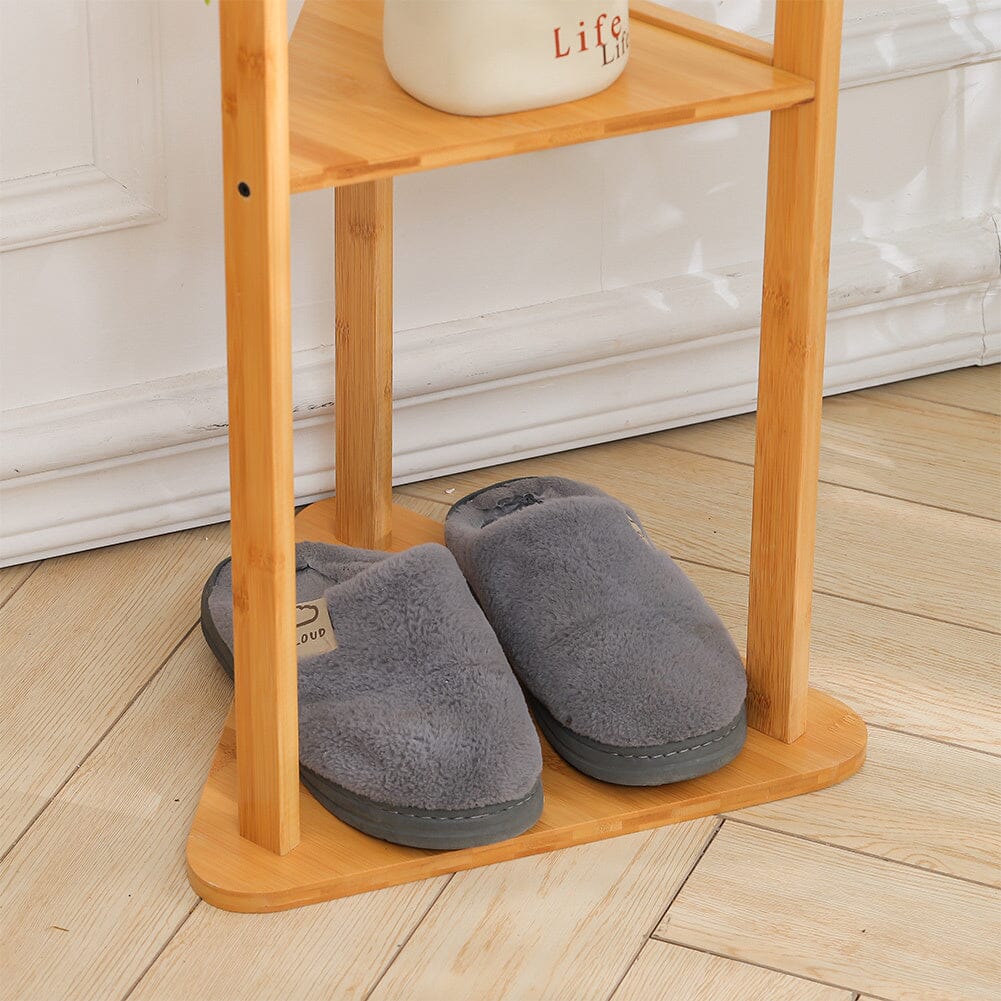 Bamboo Coat Rack Stand Coat Standing Tree for Entryway Bedroom Office Living and Home