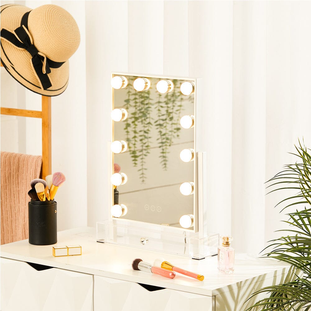 Rectangular Hollywood Vanity Makeup Mirror Living and Home