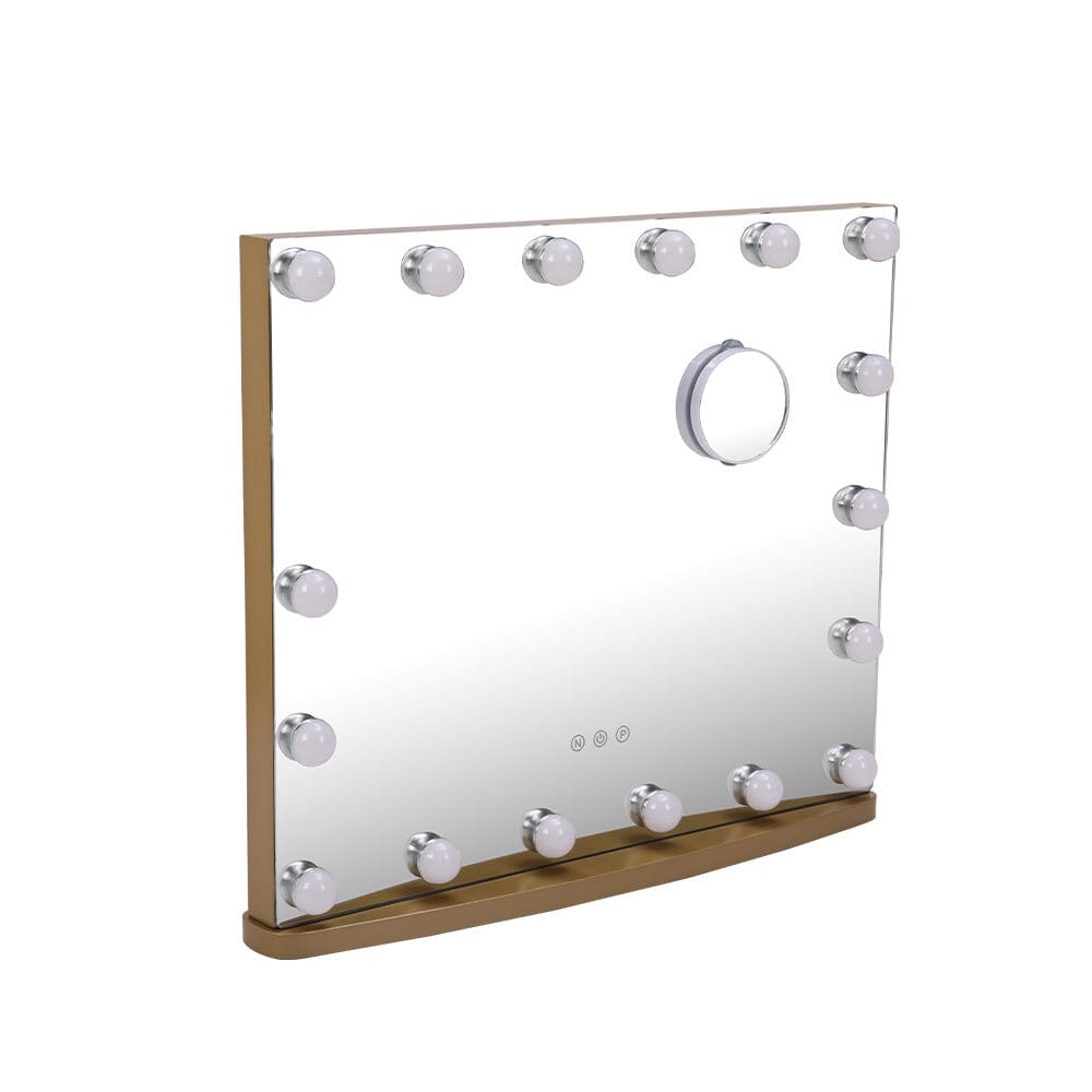 Hollywood Lighted Rectangle LED Metal Makeup Mirror Living and Home