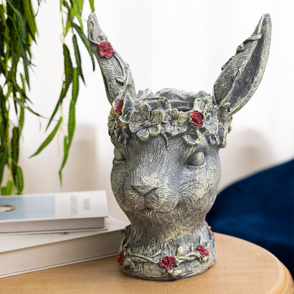 Resin Animal Bunny Rabbit Statue Hare Figurine Ornament Living and Home