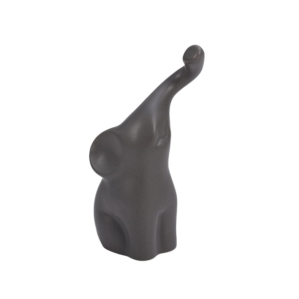 Set of 2 Ceramic Couple Elephant Statue Figurine Ornaments Living and Home
