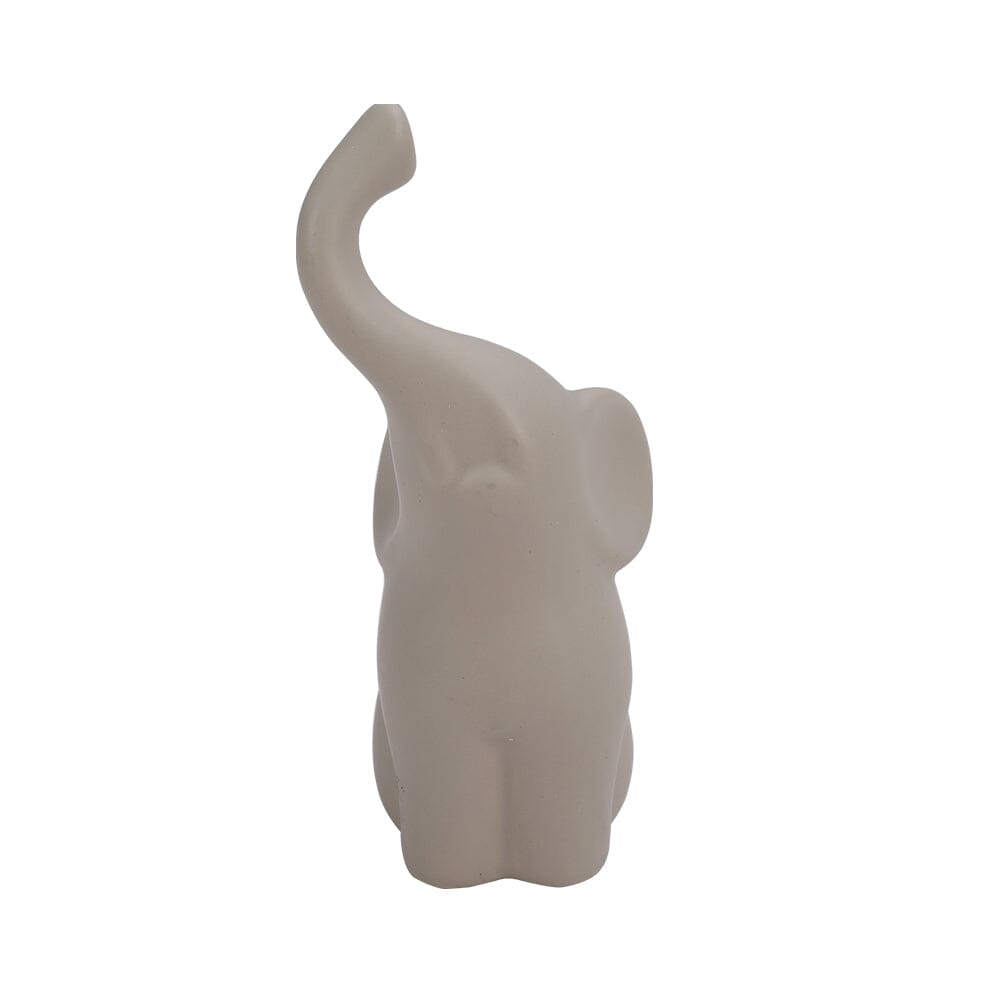 Set of 2 Ceramic Couple Elephant Statue Figurine Ornaments Living and Home