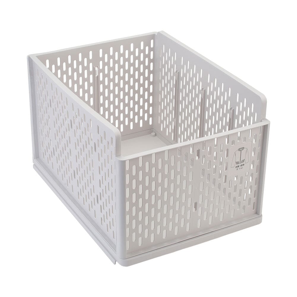 Plastic Stackable Clothes Storage Basket Drawer Organizer Shelves & Racks Living and Home