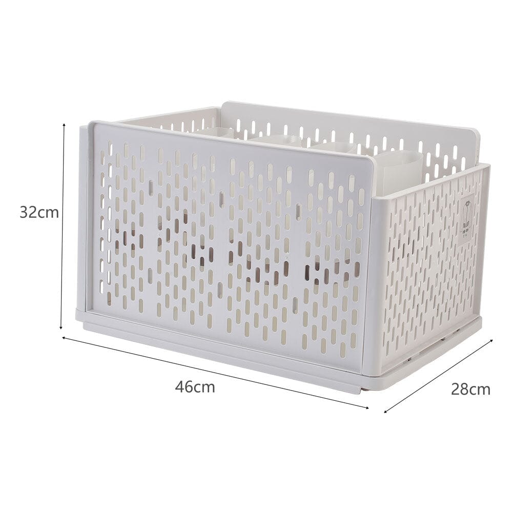 Plastic Stackable Clothes Storage Basket Drawer Organizer with Shirt Folders Shelves & Racks Living and Home