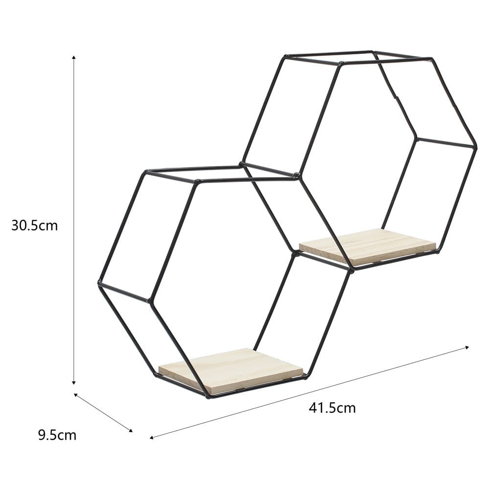 3 Style Diy Hexagonal Wall Shelf Storage Wall Shelves Living and Home