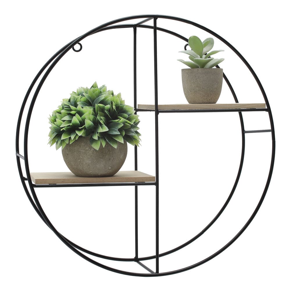 2 Style Modern Round Floating Decorative Wall Shelf Wall Shelves Living and Home