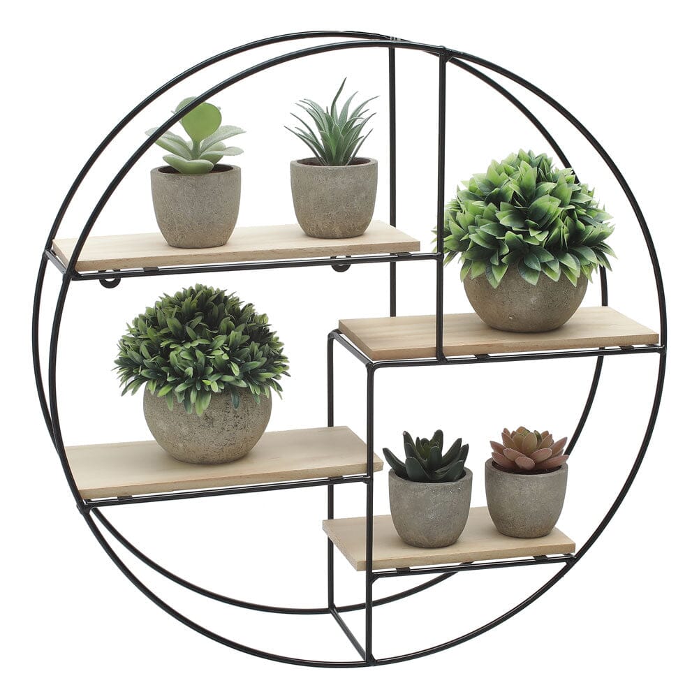 2 Style Modern Round Floating Decorative Wall Shelf Wall Shelves Living and Home
