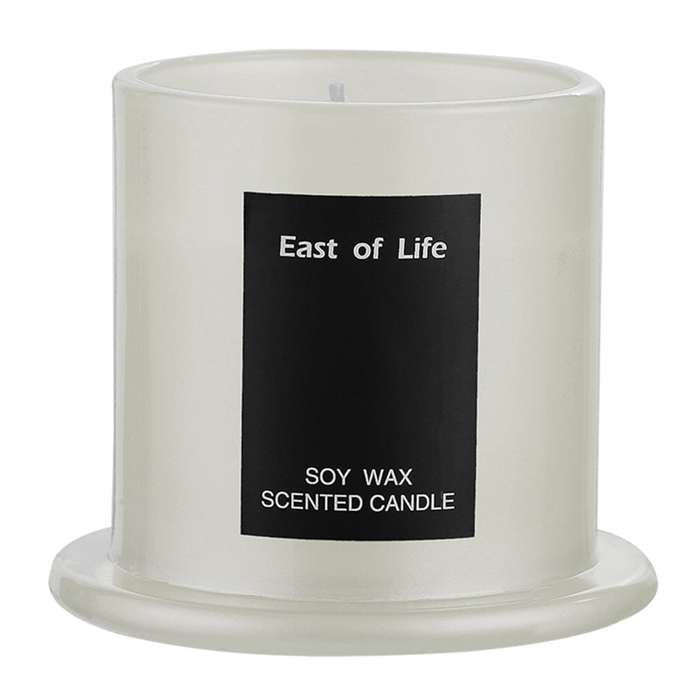 White/Grey Soy Wax Scented Candle English Pear & Freesia Scented Candles Living and Home