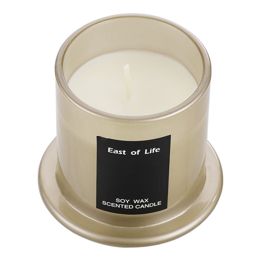 White/Grey Soy Wax Scented Candle English Pear & Freesia Scented Candles Living and Home