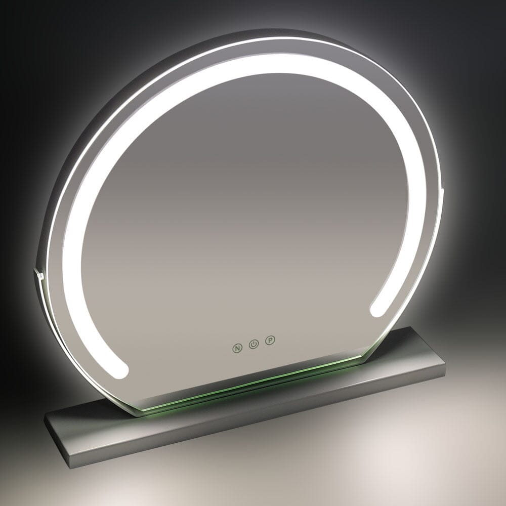 Round Hollywood Vanity LED Lighted Makeup Mirror Living and Home