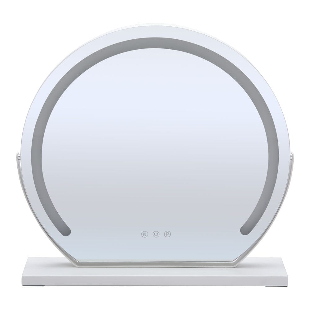 Round Hollywood Vanity LED Lighted Makeup Mirror Living and Home