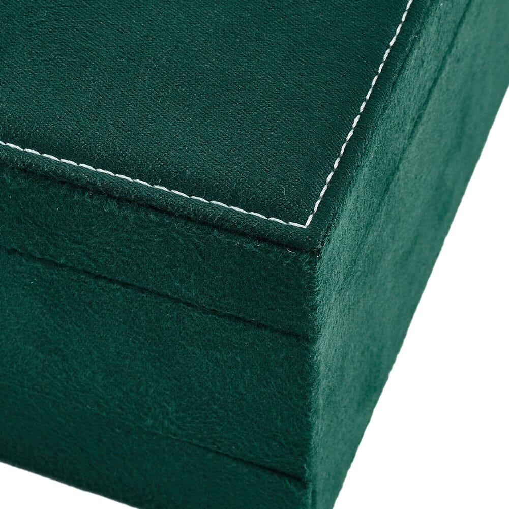 3-Tier Dark Green Velvet Jewellery Box with Lock Jewellery Boxes Living and Home