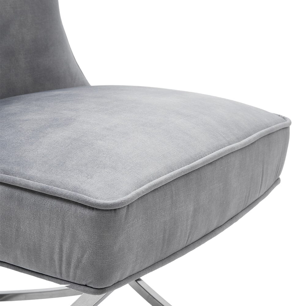 Set of 2 Beige High Back Dining Chairs with velvet Upholstered Dining Chairs Living and Home
