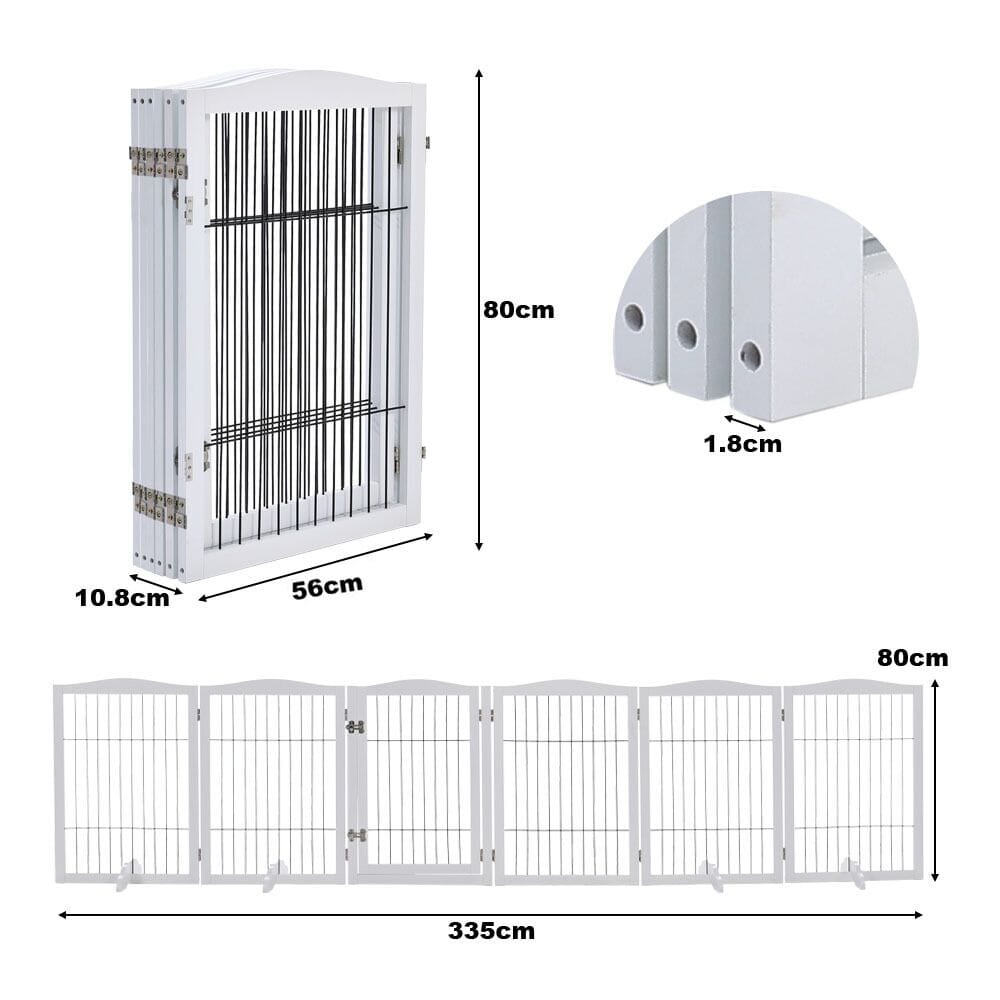 Freestanding Wooden Pet Playpen 4-Panel Pet Playpens Living and Home