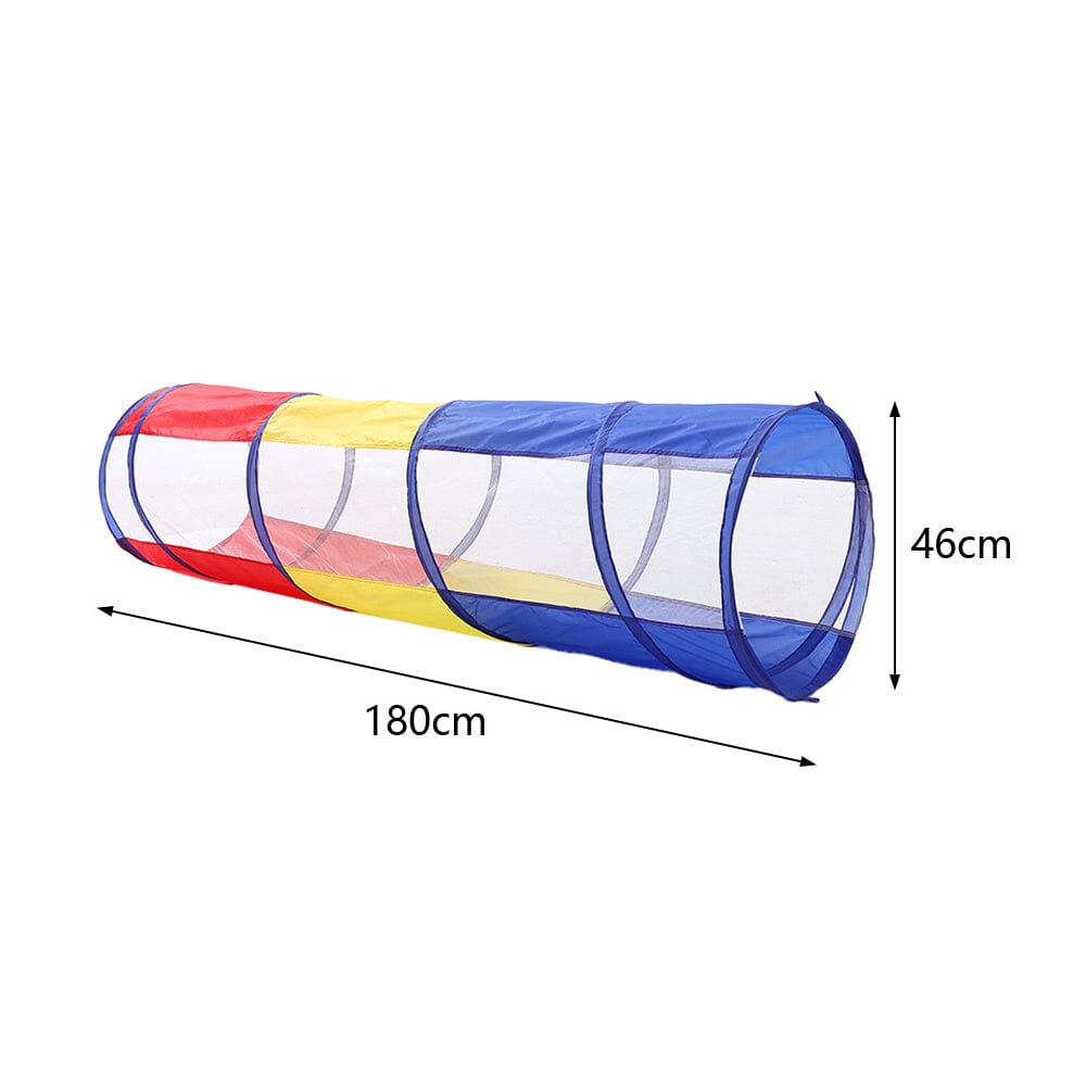 6FT Crawl Play Tunnel Pop-up Tunnel for Kids Multicoloured Living and Home