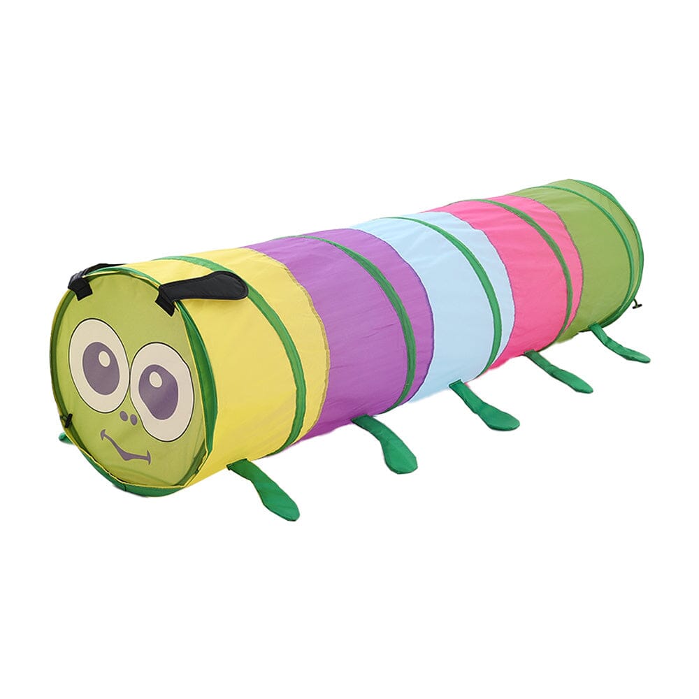 6FT Caterpillar Crawl Play Tunnel Pop-up for Kids Multicoloured Living and Home