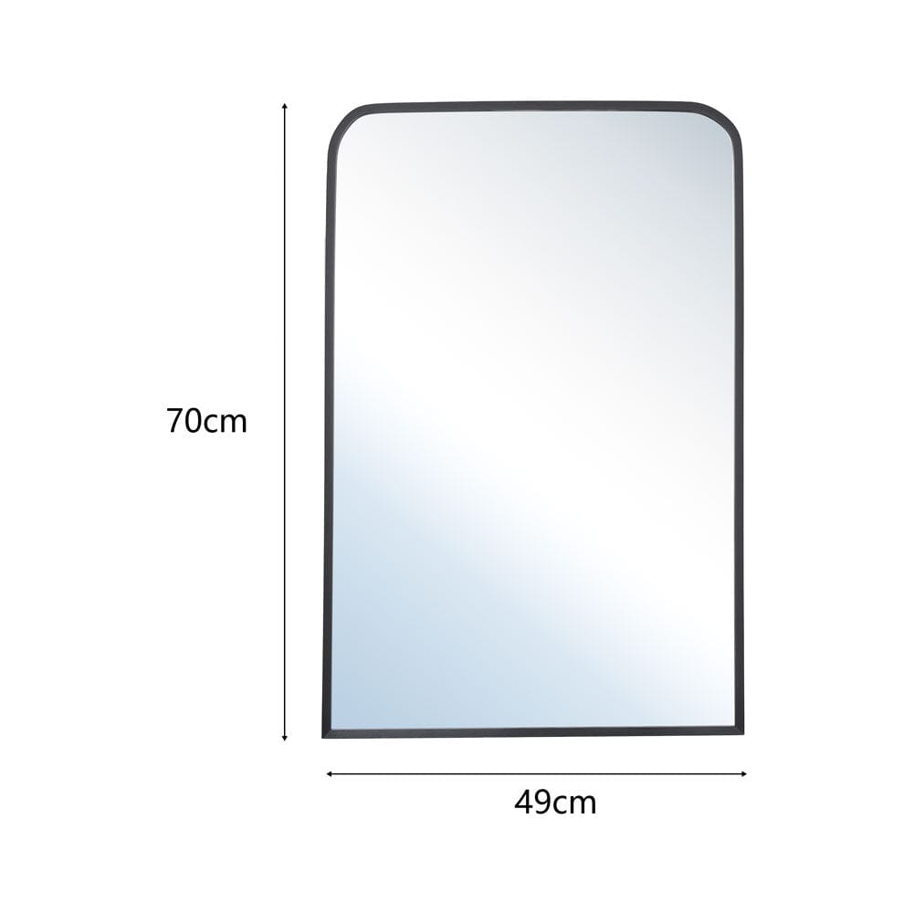 Contemporary Arched Bathroom Wall Mirror Bathroom Mirrors Living and Home 49cm W x 2.5cm D x 70cm H