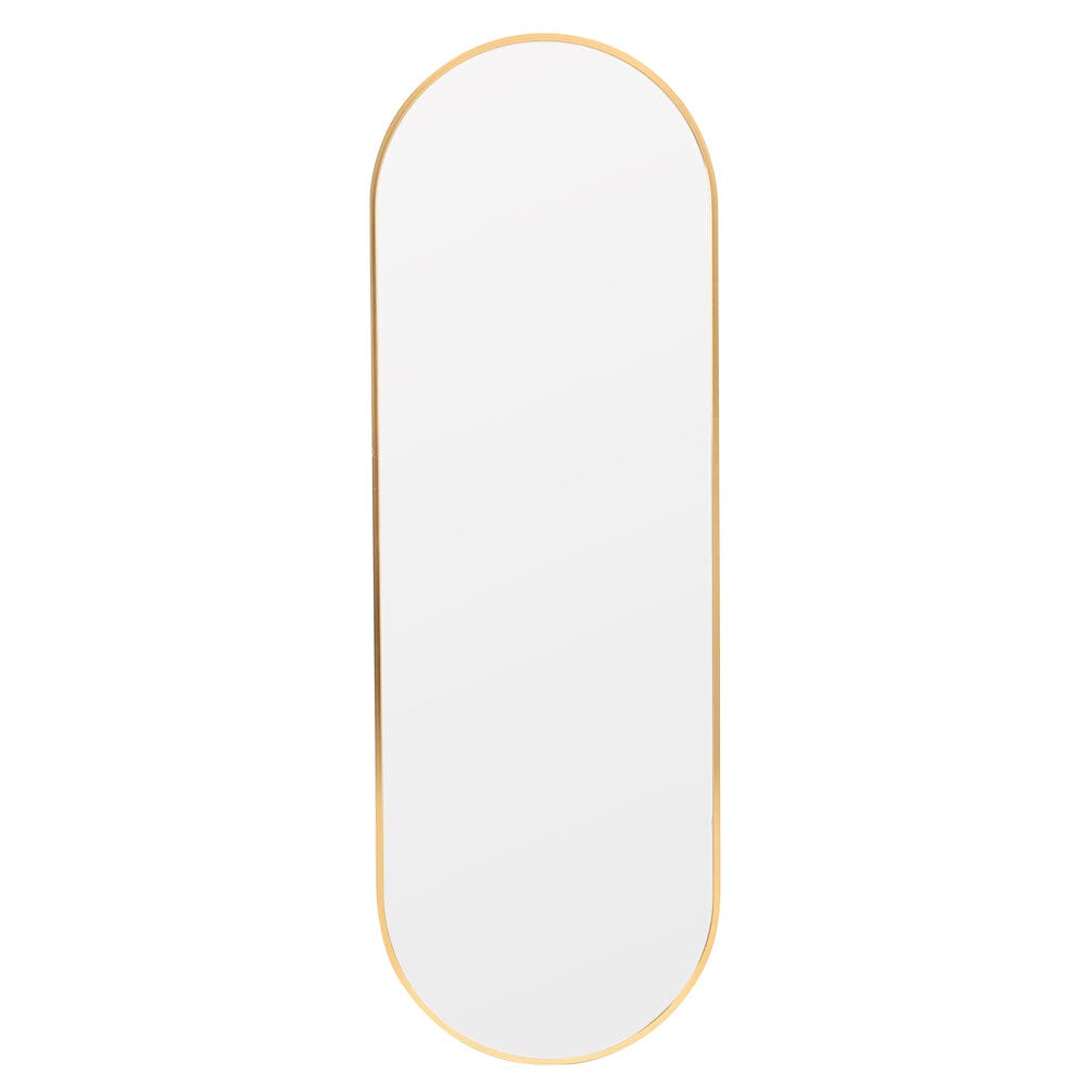 Sleek Contemporary Oval Metal Wall Mirror - Full-Length Design Wall Mirrors Living and Home