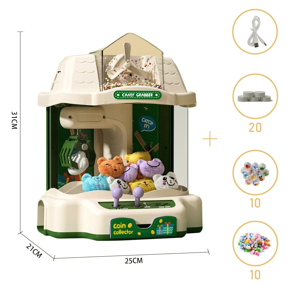 Household Mini Claw Machine with Game Coins-Green Living and Home