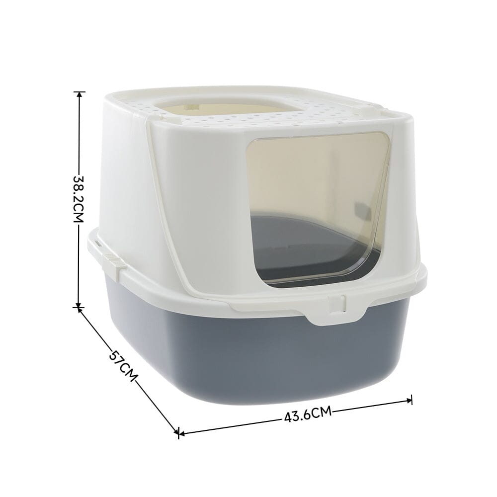Lifeideas Large Hooded Cat Litter Box with Scoop Living and Home