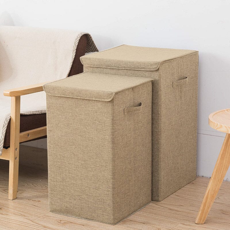 Foldable Home Laundry Baskets Laundry Hamper with Lid Laundry Baskets Living and Home Beige Large
