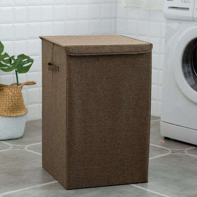 Foldable Home Laundry Baskets Laundry Hamper with Lid Laundry Baskets Living and Home Brown Small