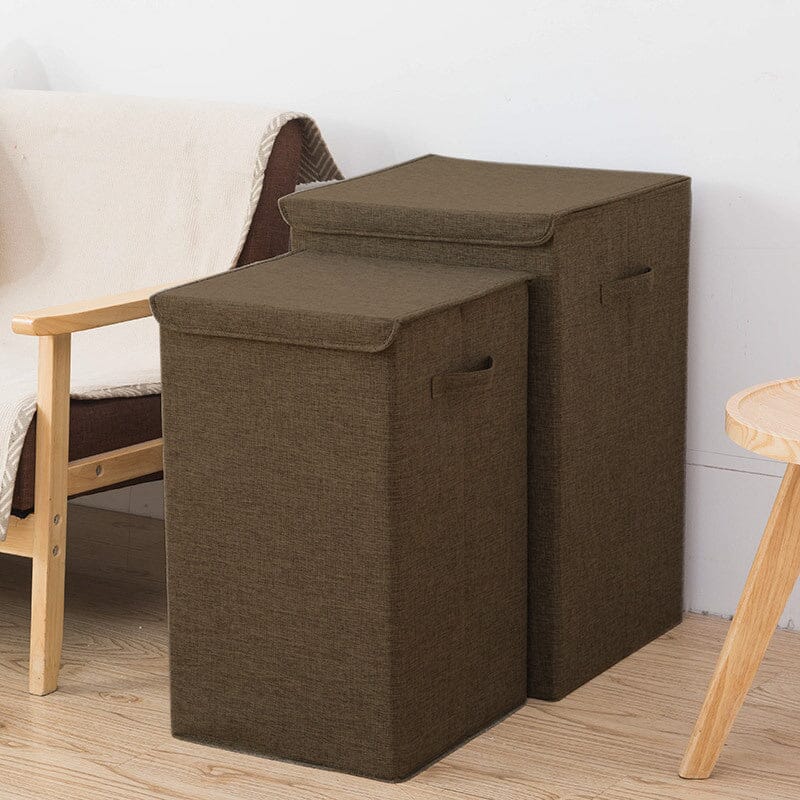 Foldable Home Laundry Baskets Laundry Hamper with Lid Laundry Baskets Living and Home Brown Large