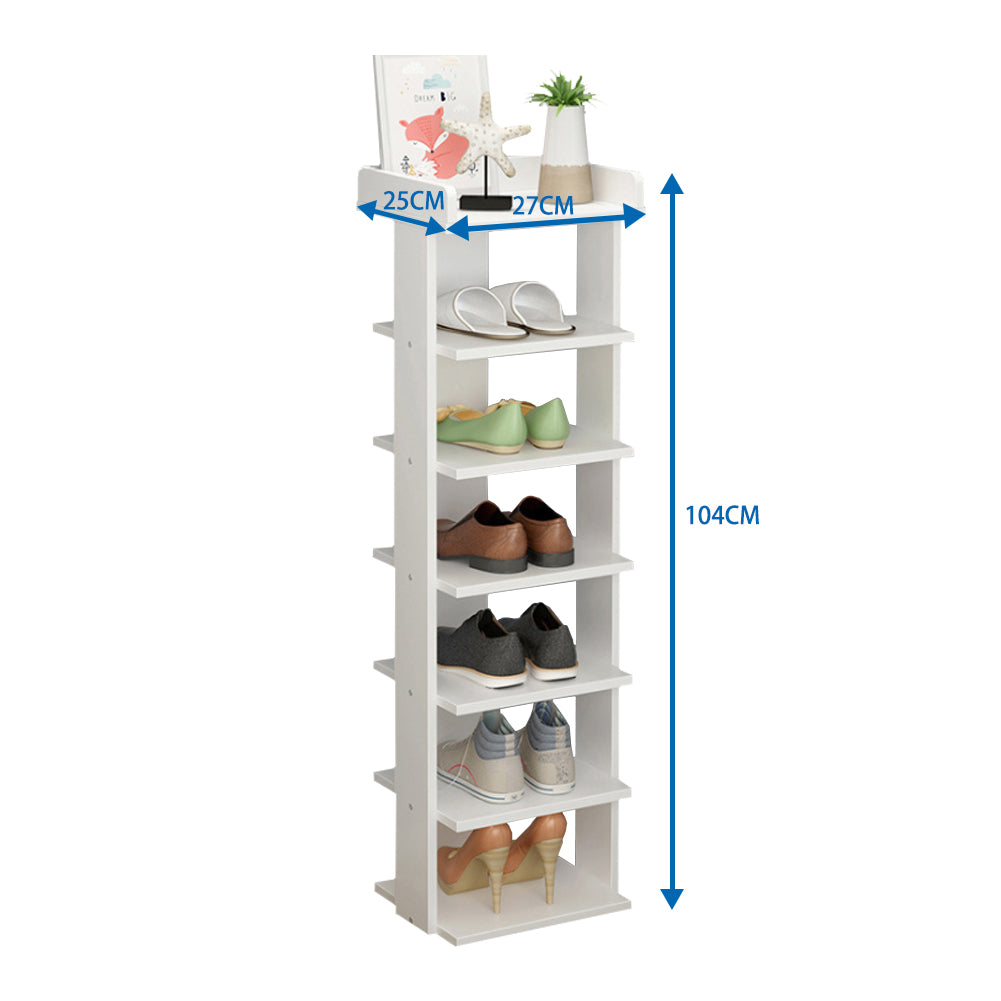 Wooden Shoe Rack Organizer Easy Assembly 5/7 Tiers Storage Shelf Shelves & Racks Living and Home