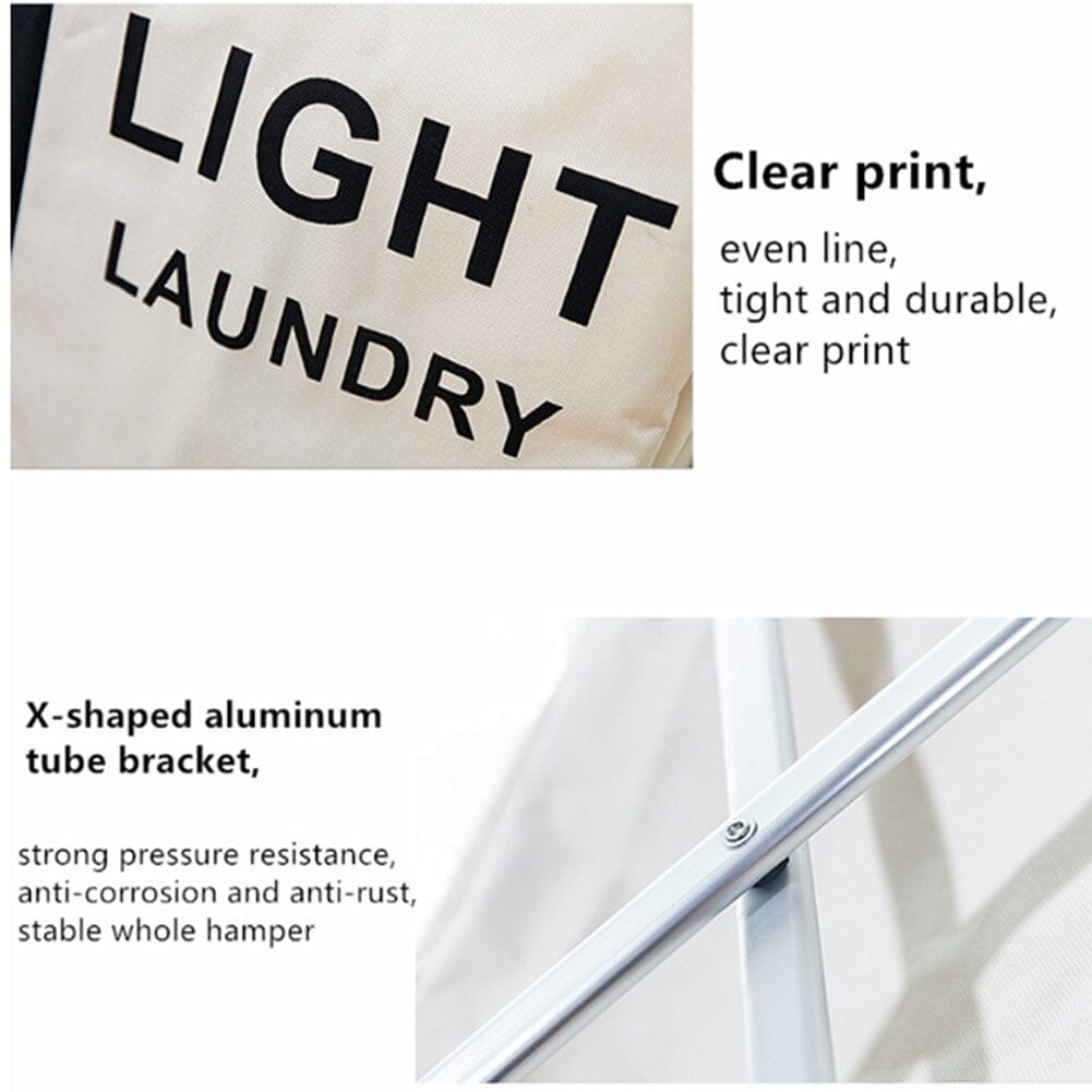 3 Grid Large Laundry Basket Sorter Hamper with Aluminum Frame Laundry Baskets Living and Home