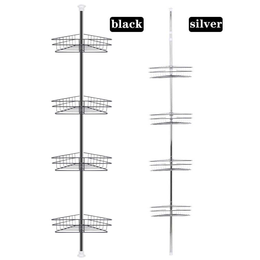 4 Tier Metal Corner Shower Shelf Wall Rack Organizer Bathroom Shower Caddies Living and Home