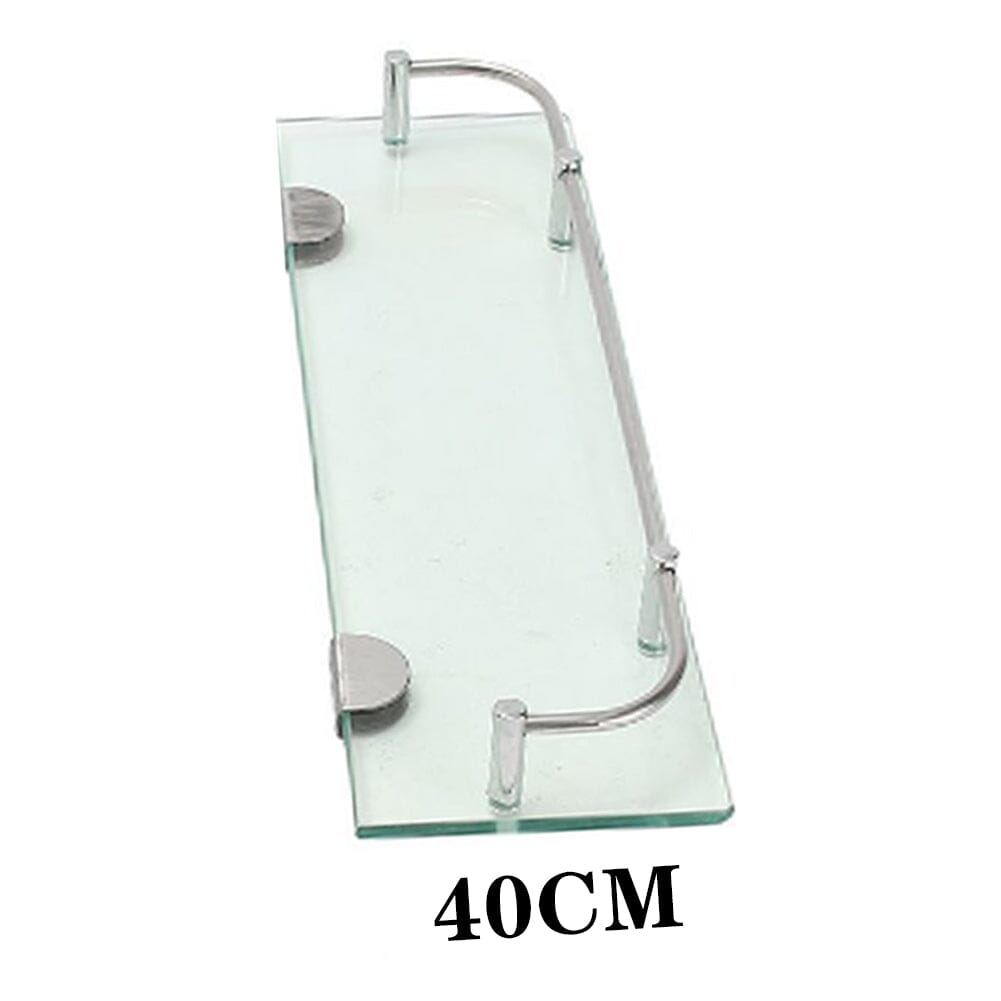 Shelf Tempered Glass 6MM Thick Storage Organizer Wall Mounted Bathroom Shower Caddies Living and Home