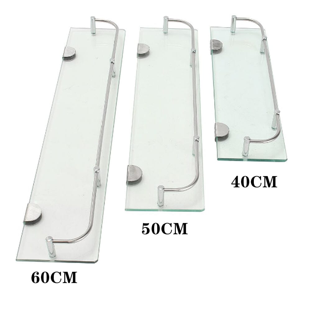 Shelf Tempered Glass 6MM Thick Storage Organizer Wall Mounted Bathroom Shower Caddies Living and Home