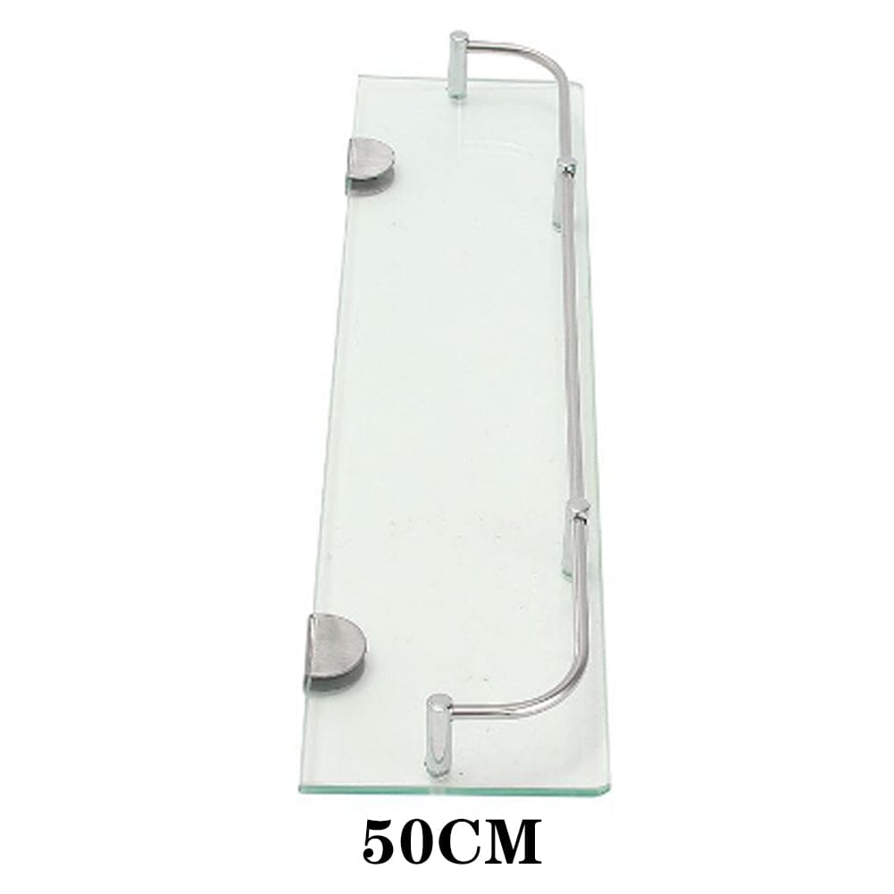 Shelf Tempered Glass 6MM Thick Storage Organizer Wall Mounted Bathroom Shower Caddies Living and Home