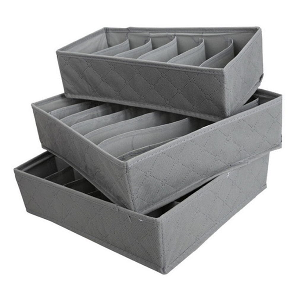 Underwear Drawer Organizer Storage Box Bra Tidy Socks Ties Draw Divider Storage Boxes Living and Home