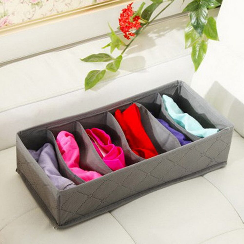 Underwear Drawer Organizer Storage Box Bra Tidy Socks Ties Draw Divider Storage Boxes Living and Home