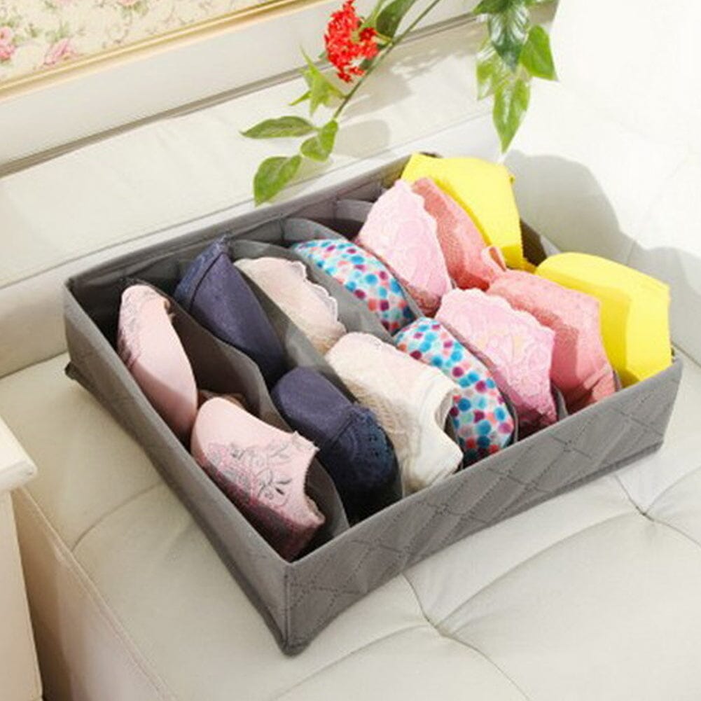 Underwear Drawer Organizer Storage Box Bra Tidy Socks Ties Draw Divider Storage Boxes Living and Home
