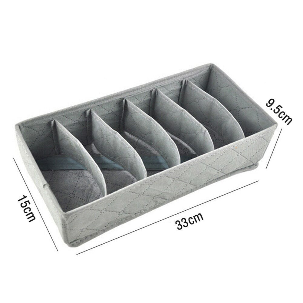 Underwear Drawer Organizer Storage Box Bra Tidy Socks Ties Draw Divider Storage Boxes Living and Home