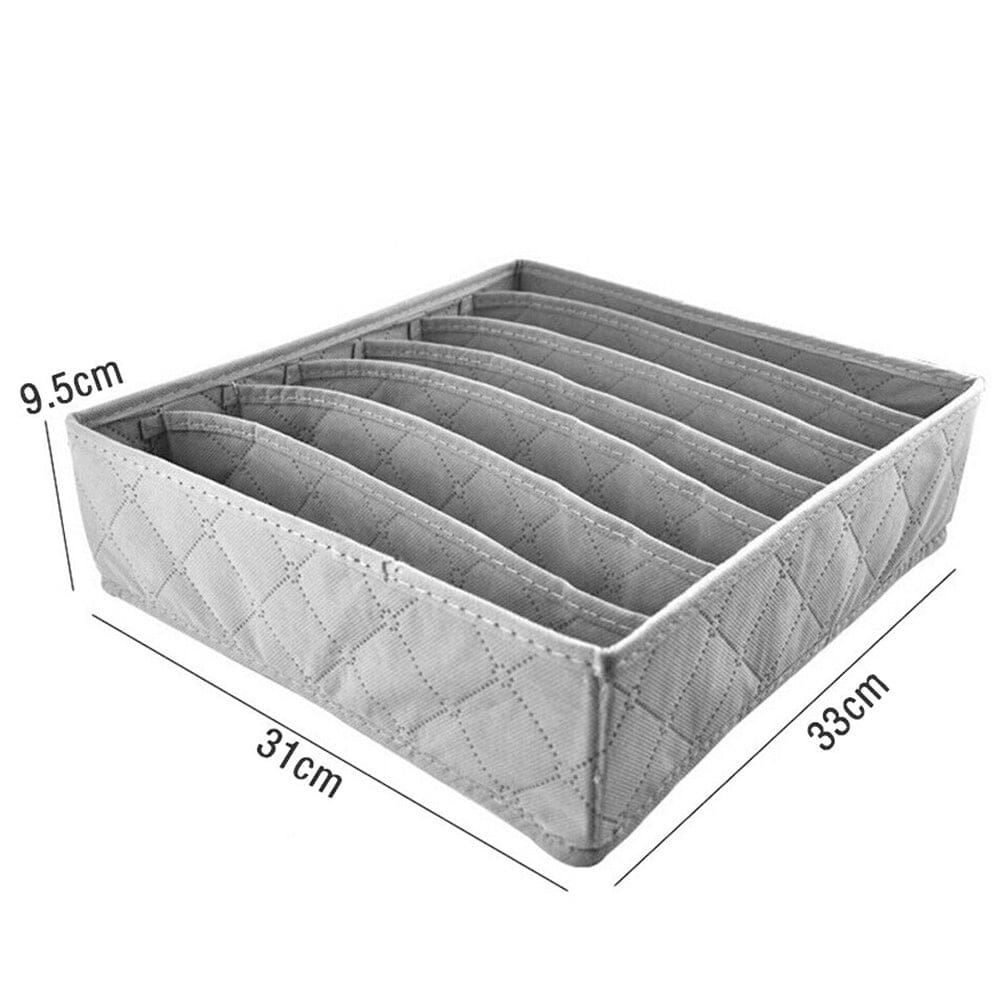 Underwear Drawer Organizer Storage Box Bra Tidy Socks Ties Draw Divider Storage Boxes Living and Home